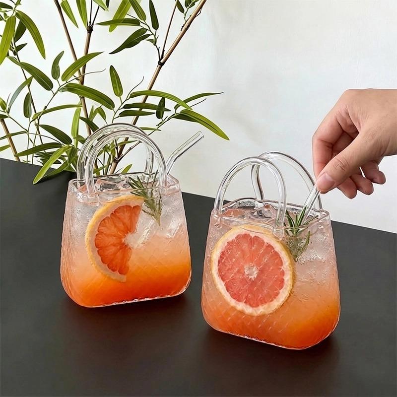 Funny Cocktail Glasses Cups Creative Diamond Handbag Glass Cup Party Cold Drink Cup Juice Glass Cups Restaurants Tools