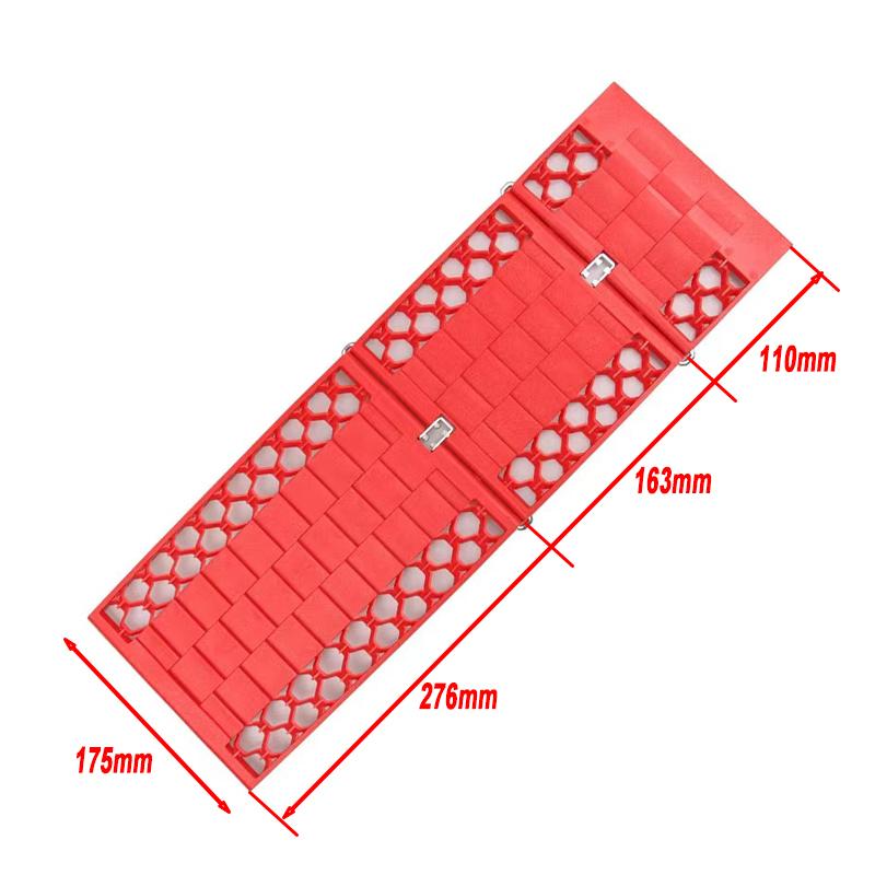 2PCS Portable Foldable Car Escape Mat Non-Slip Pad Fit All-Weather Auto Traction Mat Tire Grip Aid Ideal for Snow Ice Mud