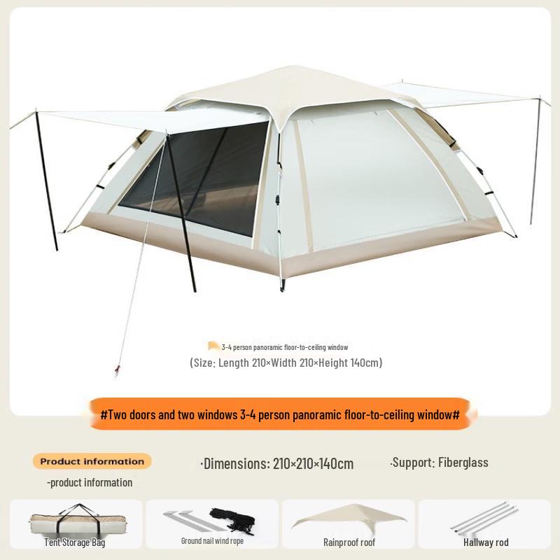OEING Outdoor Portable Tent with Canopy Set