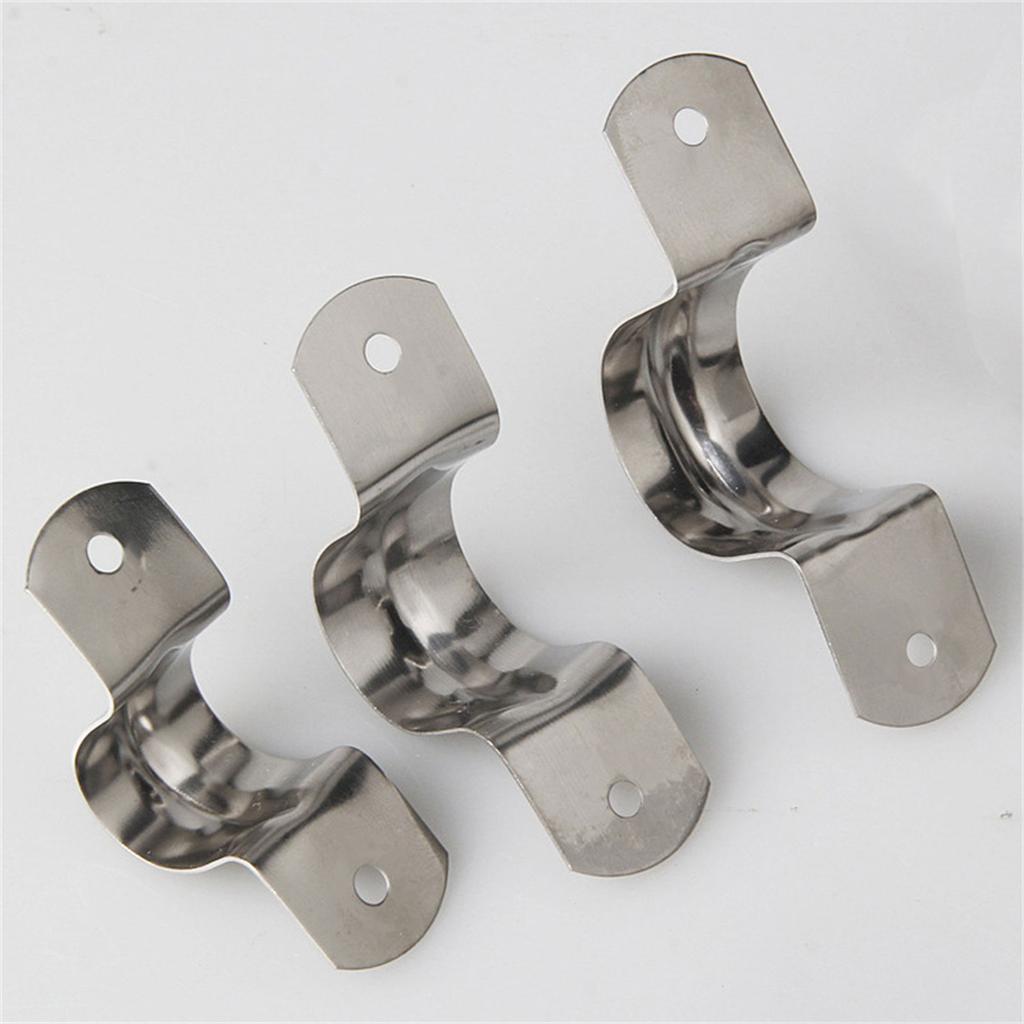 100/50 ks Nerezové oceli Tuhé trubkové třmenové svorky Dvouotvorový třmenový držák Zesílená trubková montážní svorka Snadná instalace