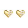 Factory 925 Sterling Silver Classic Retro Heart Stud Earring for Women Simple Versatile Daily Wear Piercing Jewelry