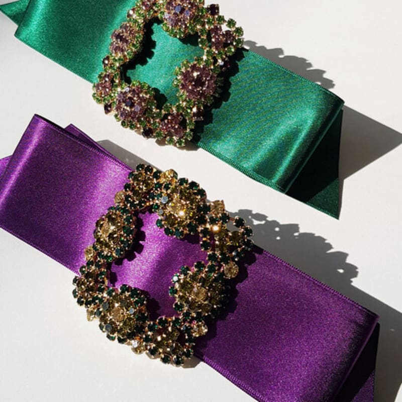 RACOHA Antoinette bling hair pin_cubic ribbon pin