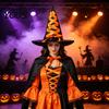 Creative Halloween Witch Hat, Reusable Oxford Cloth Pointed Wizard Festive Party Souvenir Hat for Costume, Carnival, Masquerade, Cosplay Costume