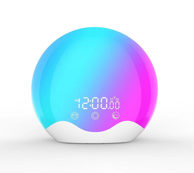 Sunrise Alarm Clock with Awakening Light Digital Sleep Sound Night Light Desk Clock Sleep Aid Device Color Changing Perfect Gift