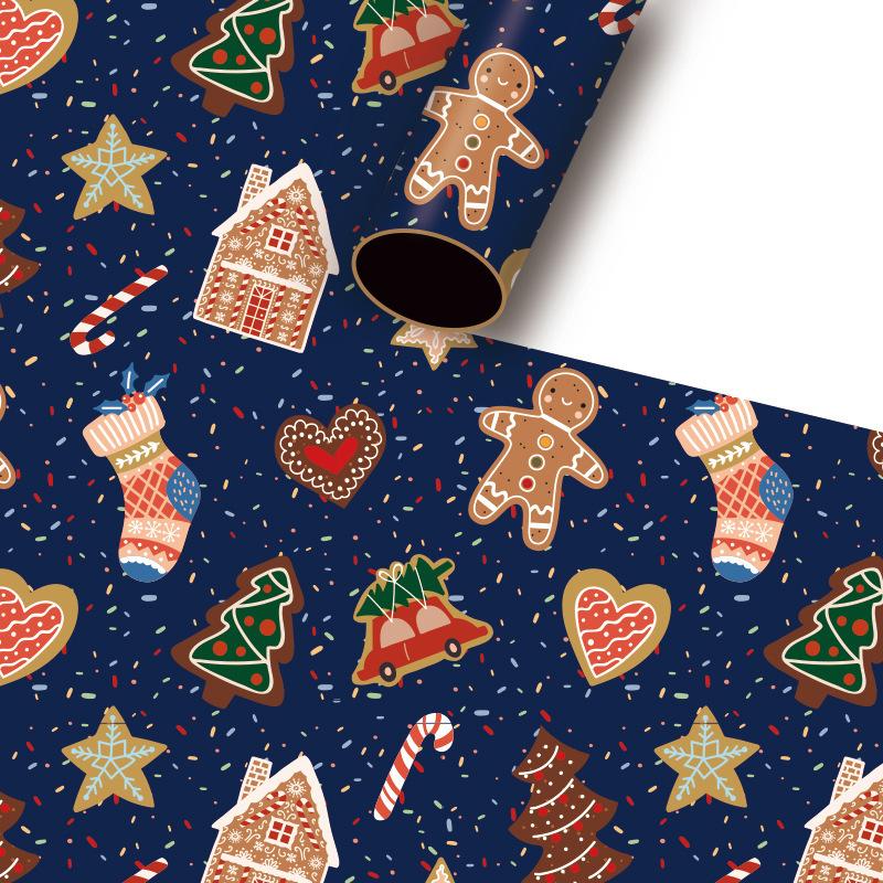 Christmas Gift Thickened Packaging Paper Printed Cartoon Snack Packaging Gift Wholesale Packaging Paper coated paper
