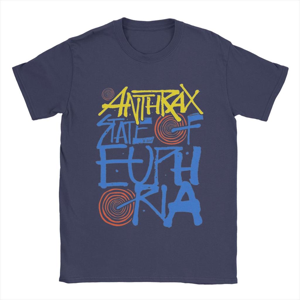 Anthrax Band T-Shirt für Herren Neuheit 100% Baumwolle T-Shirt Rundhals Kurzarm T-Shirt Druck Kleidung