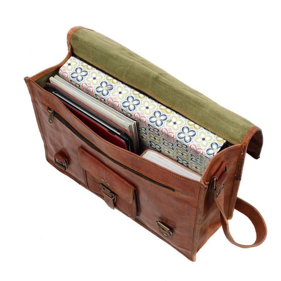 Tasche Handgefertigt Leder Braun Vintage Herren Messenger Laptop Neu Aktentasche Schulter