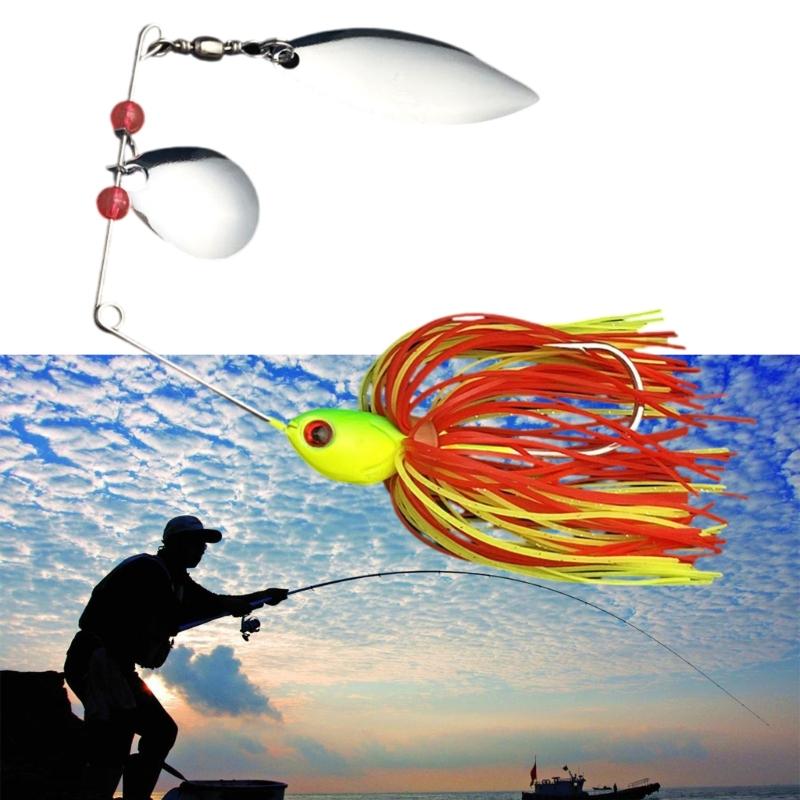 Silicone Skirt Spinner Lures Baits Metal Hard Artificial Baits Swim Jigs  Baits Fishing Accessories Easy to Use
