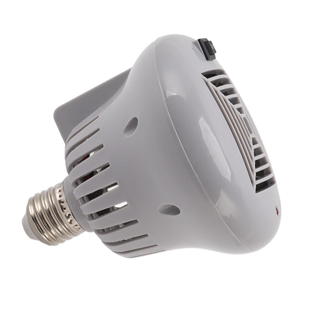 E27 50W To 100W Pet Heating Bulb with Grey Housing 220V 3 Gears Adjustable Basking Light Bulb for Reptile Small Pet Box