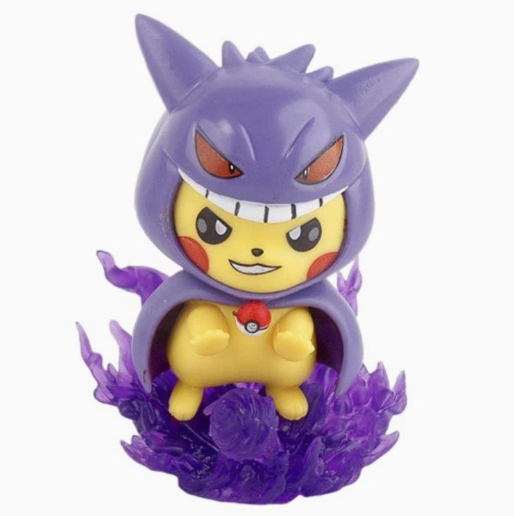 12cm Pokemon Figure Set Pikachu Gengar Charizard, Cute Anime Model Statue Collection for Display Gift Fans