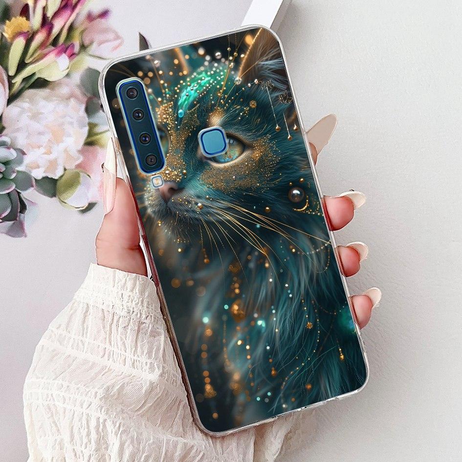 For Samsung Galaxy A7 A9 2018 Case New Fashion Flower Marble Soft Silicone Clear Phone Cover For Samsung A9 2018 SM-A920F Bumper