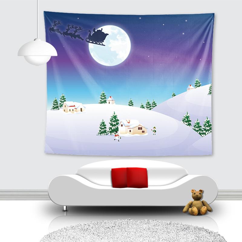 Strength Factory Foreign Trade European and American Christmas New Year Tapestry Beach Towel Rug