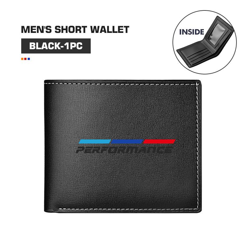 EYAG3 For BMW Leather Car Short Men Wallet Purse With Card Holder License Accessories 1 2 3 5 7 Series X1 X2 X3 X4 X5 X6 G20 G30 G11