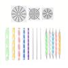 16pcs/Set Mandala Art Kit With Dotting Tools Acrylic Sticks & Templates For DIY Rock Painting Art Projects Pottery Painting Tool