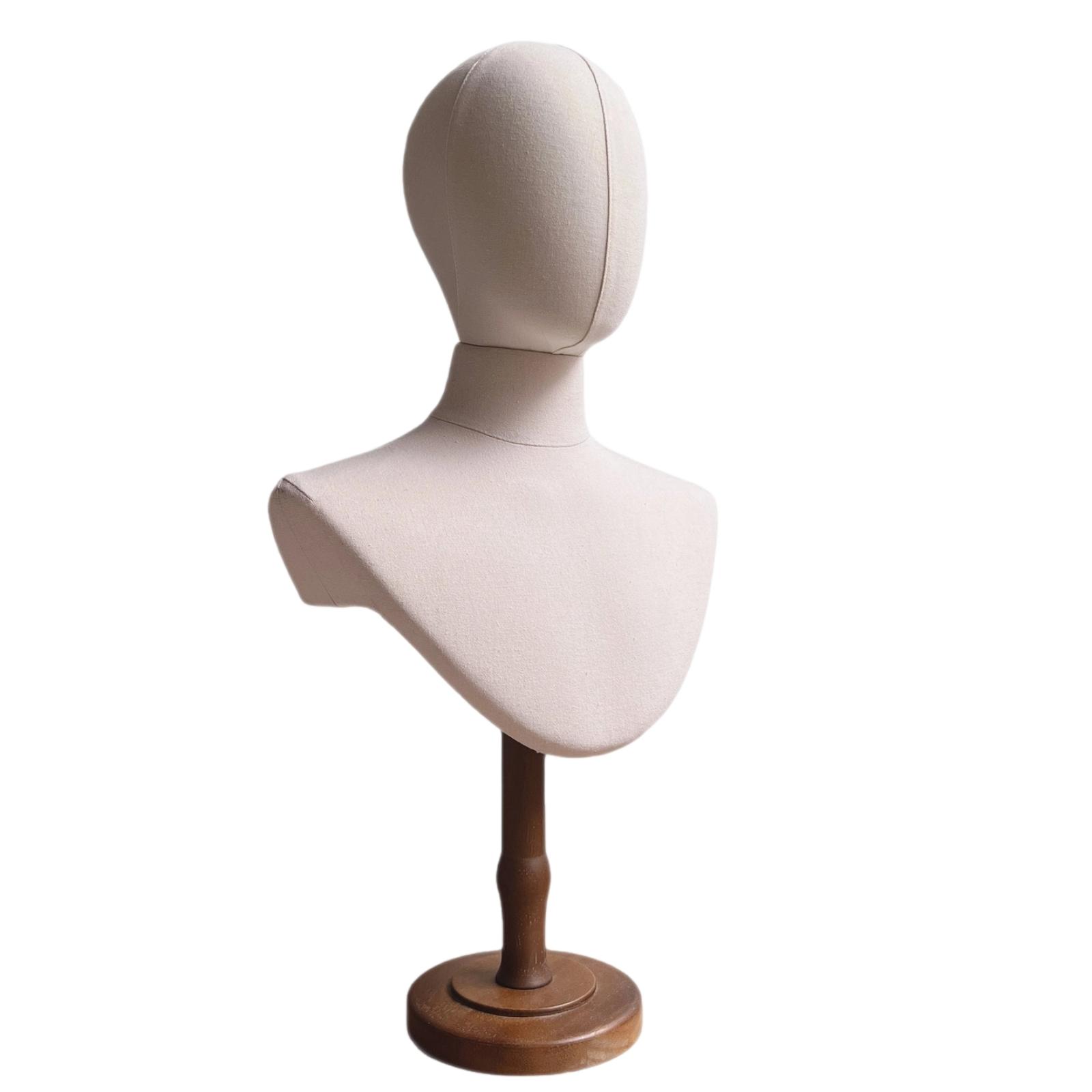 Mannequin Bust with Head Height-Adjustable Dress