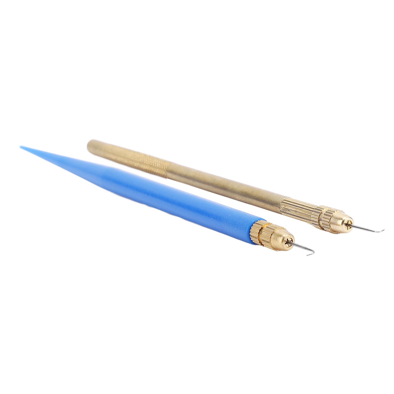 

2pcs Ventilating Needles Holder for Lace Wig Making Brass Holder Crochet Hook Professional Hair Ventilating Needles