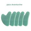 7pcs/ Gouache Scraper Rose Quartz Jade Guasha Stone Board Jade Massagers For Face Gua Sha Scraper Body Acupuncture Face  Lifting