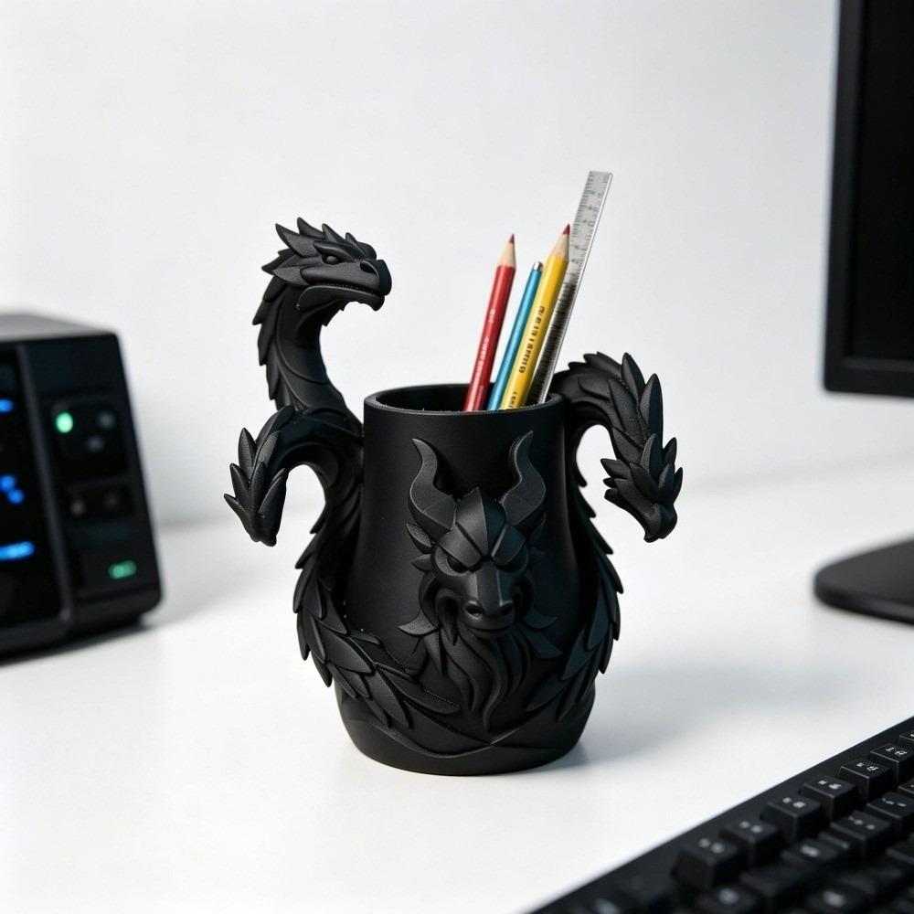 Multi-Functional 3D Printed Dragon Pen Holder Dragon-Shaped Pen Holder  Study Room