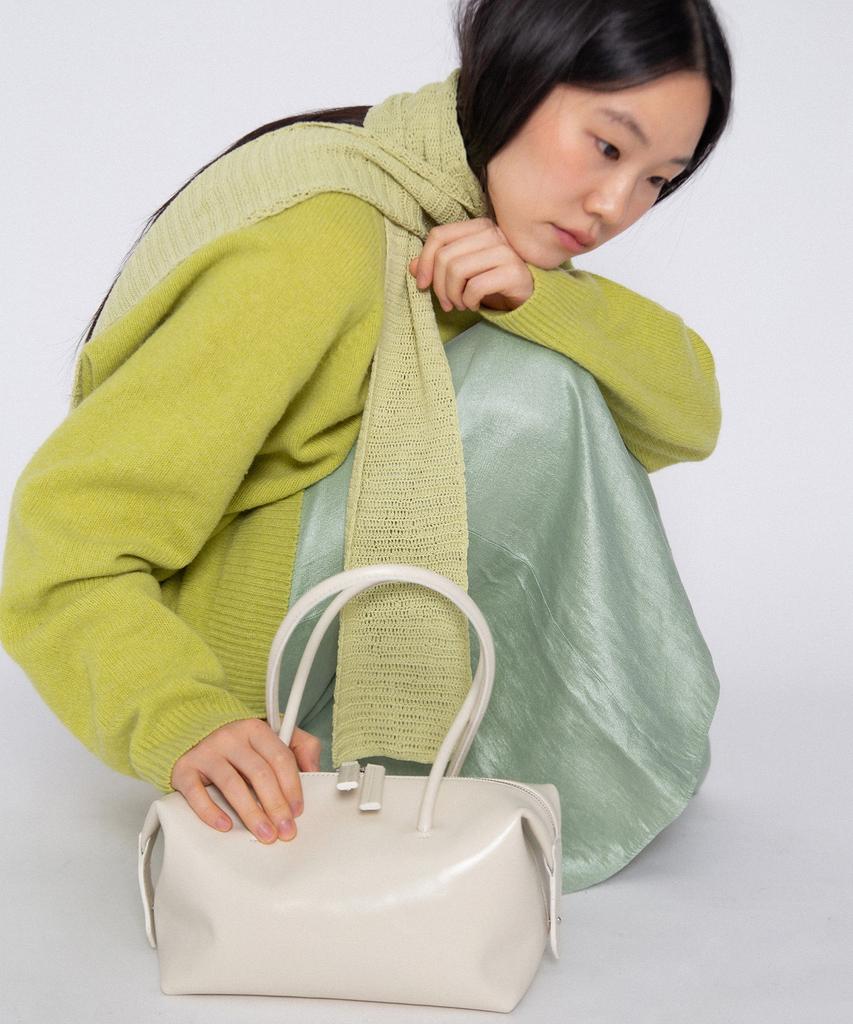 Atmyfingertip Folded Boston Bag Regular Ecru