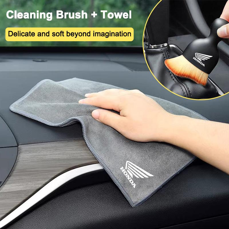 Motorcycle a Wash Towel Microfiber Rag Cloth Cleaning Brush Dust Removal Tools For Honda CB400 CB650F CBF CBR250RR CRF SH300 NC750