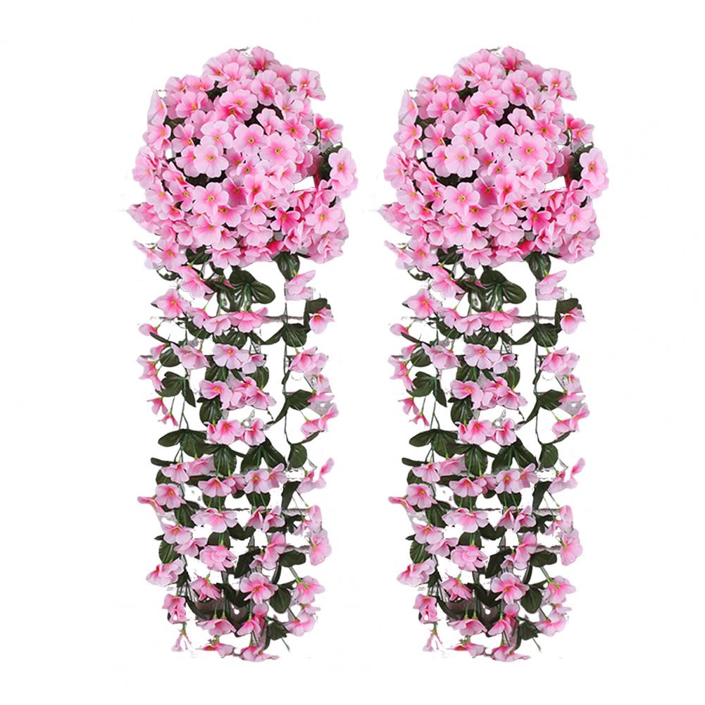 Faux Hanging Flowers with Soft Petals Realistic Faux Flowers Vibrant Artificial Hanging Flowers for Home Garden Yard Decoration
