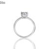 Dibo S925 Sterling Silver Oval Diamond Ring - European & American Style, Japanese & Korean Fashion, Women's Popular Design.