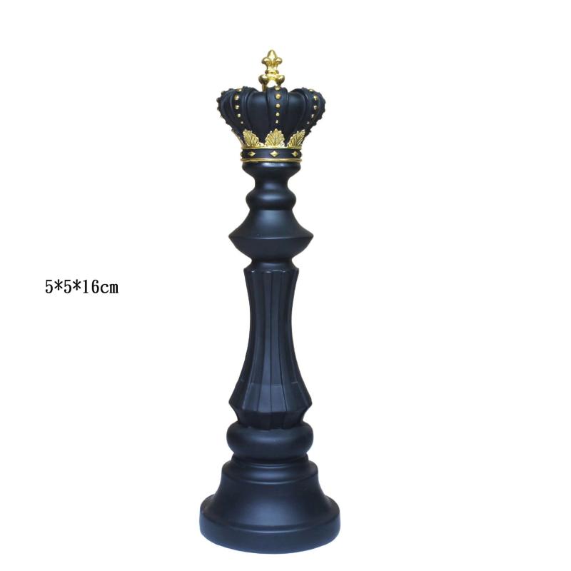 Classic Chess Piece Decoration Accessories Resin King Queen Knight Crafts Desktop Study Living Room Decoration Chessman