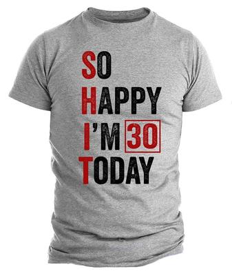 So Happy I'm 50 Today T-Shirt – Funny 50th Birthday Shirt for Women or Men, 50