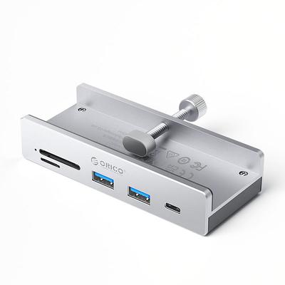 Hub MH5PC Montowany Na Zacisk USB-C / USB-A USB-C SD TF - Srebrny