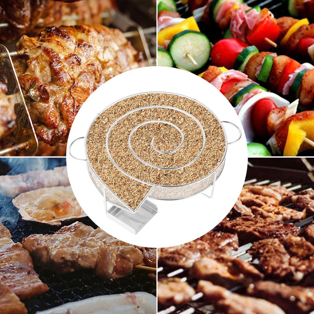 Générateur de Fumée Froide Pour Barbecue Grill Ou Fumoir Poussière de Bois Fumage Chaud et Froid Saumon Viande Brûleur Cuisson Acier Inoxydable Outils Barbecue