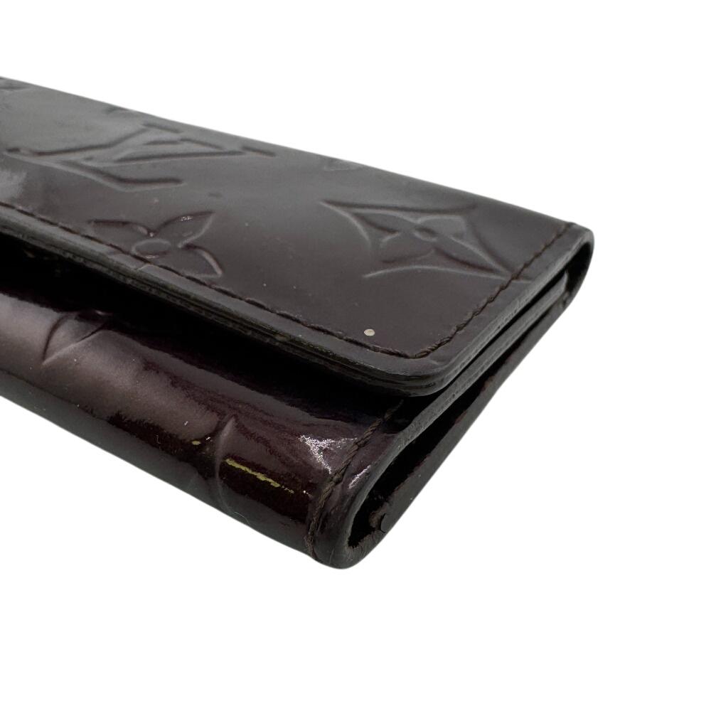 LOUIS VUITTON 4 hooks Monogram Vernis leather Multicles4 Key holder  Amarrant leather Women Used