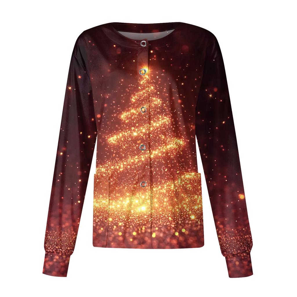 Women Long Sleeve Pocket Working Stand-up Collar Solid Color Single-breasted Protective Overalls Cardigan Jacket Top