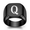1Pcs Personalised Initial Engrave A to Z Alphabet ring  Stainless Steel Rings