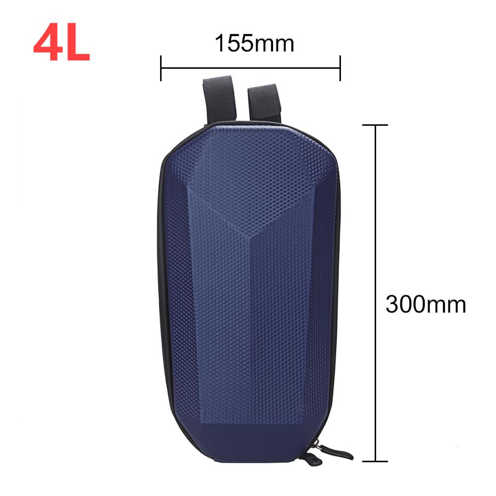 Electric Scooter Bag 2L 3L 4L Portable EVA Hard Shell Large Capacity Night Reflective Skateboard Front Handle Case Scooter Parts