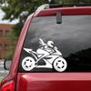 Tri Mishki HZX879# Gilr Motorcycle Rider Car Sticker Funny Vinyl Decals Motorcycle Accessories Stickers Women