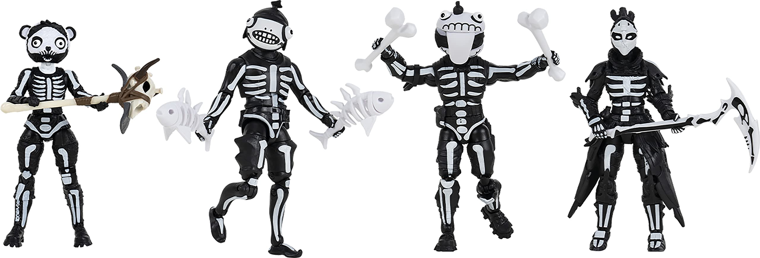 

Fortnite Squad Mode Skull Squad 4-дюймовая фигурка черного цвета FNT0018 (4 шт.)