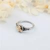 1 Piece Vintage Insect Bee Boho Style Metallic Gold Color Antique Silver Color Aged Ring Two Tone Ring Size 6-10
