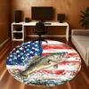 1PC Fish Flag Office Round Area Rug, Under Office Chairs Bedroom Living Room Home Decor,Carpet for Office, -1110233
