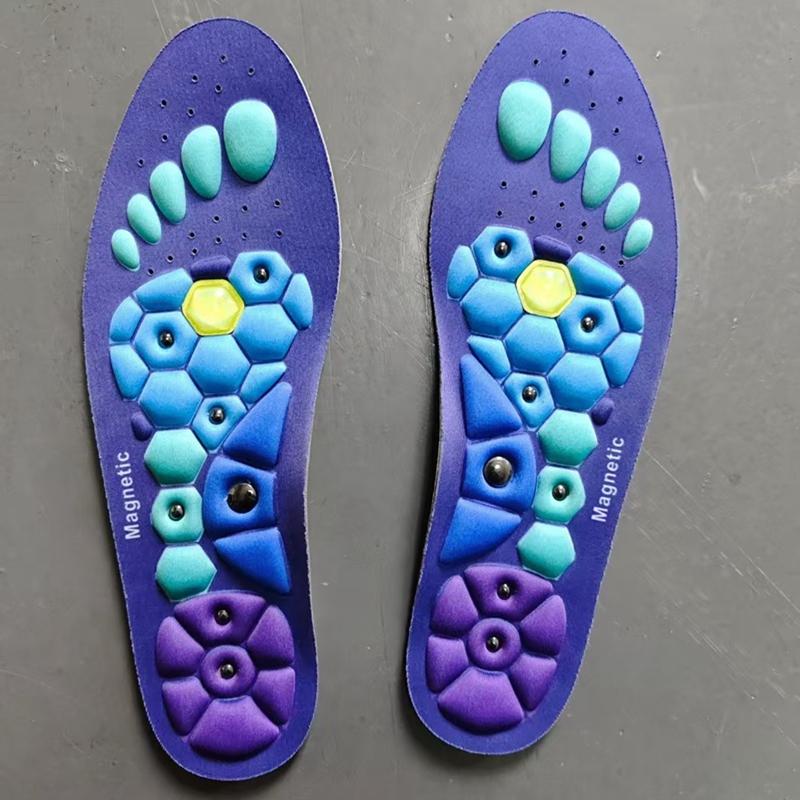 

Men Foot Acupressure Magnetic Insole for Shoes Sole Magnetic Therapy Massage Insoles Unisex Arch Support OrthopedicShoes Pads S-EU35-39 синій