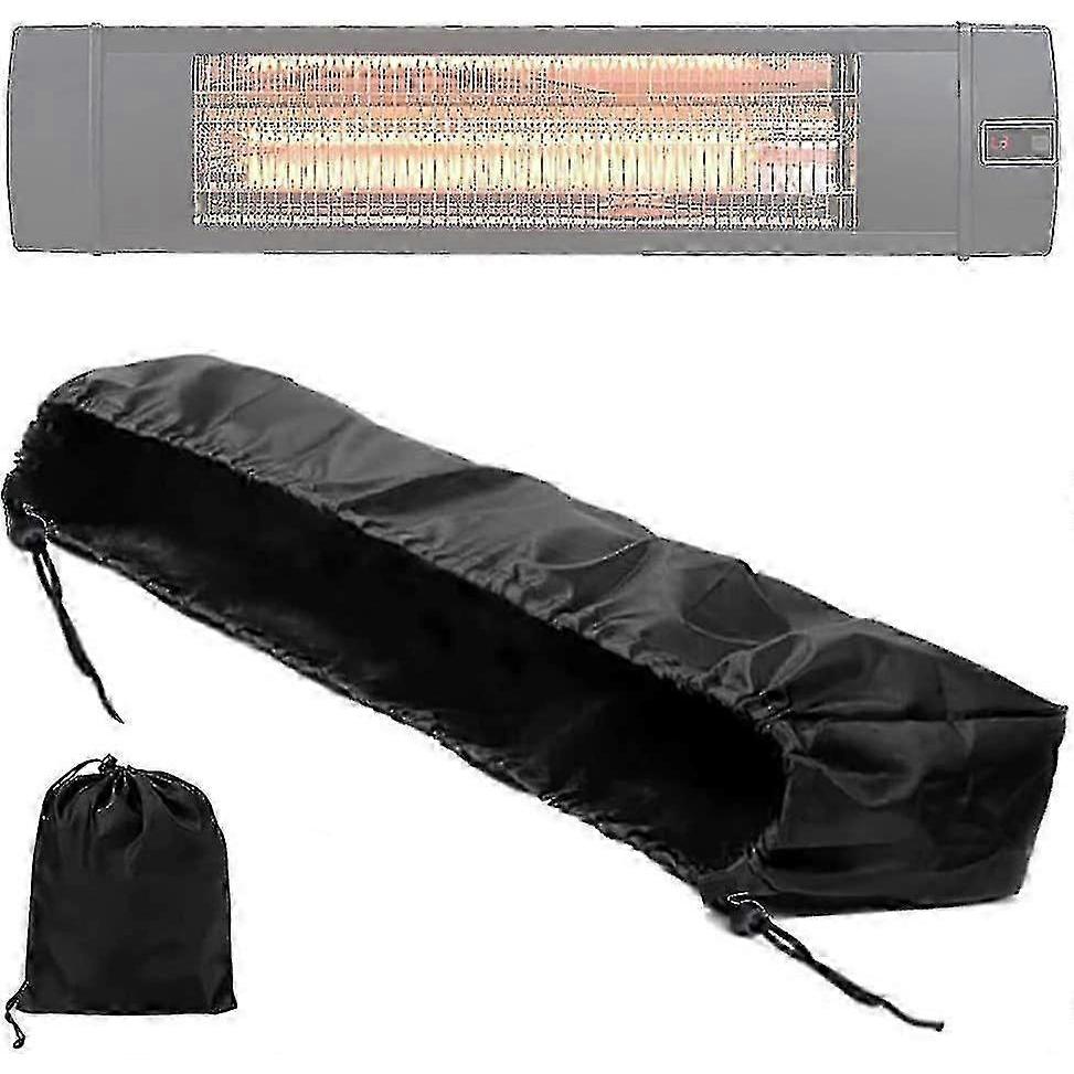 Wall-mounted Patio Heater Cover - Black 30""l *9.5""h *6.5 "" W Electric Heater Cover,420d Oxford Waterproof Dustproof Infrared Heater Covers For Indo