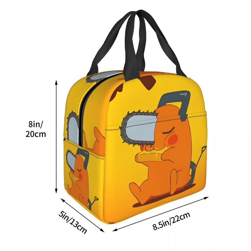 Kawaii Pochitas Insulated Lunch Bags Food Container Bags Portable Thermal Cooler Lunch Boxes For School Office