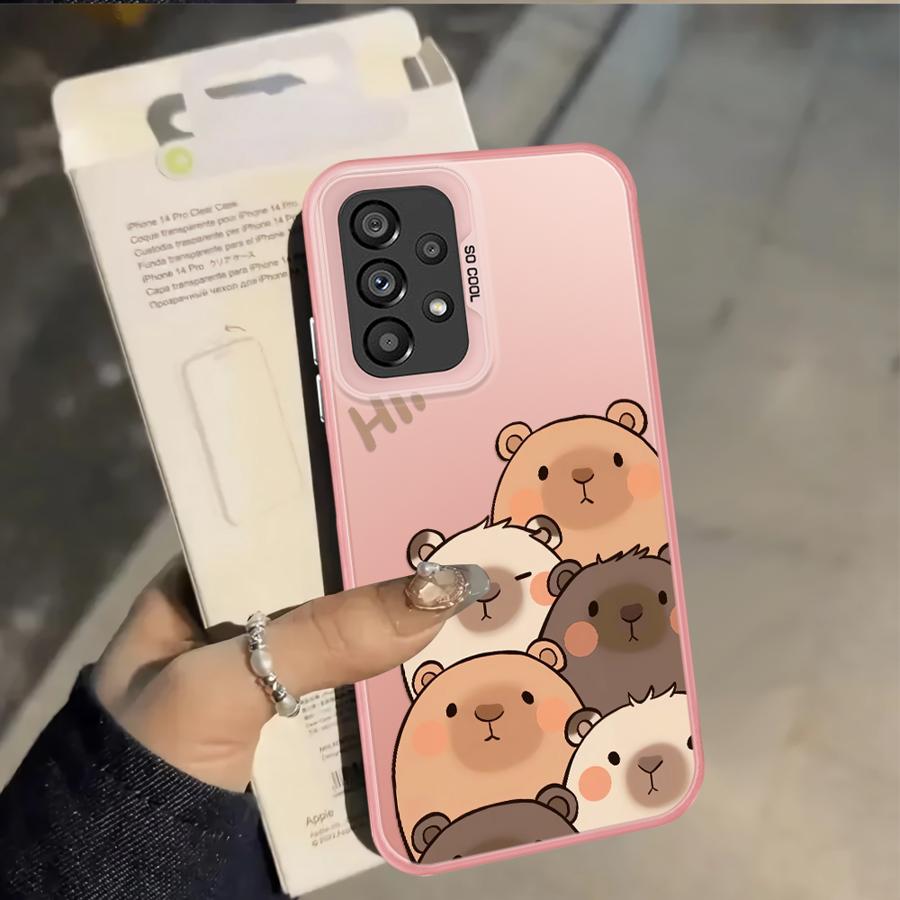 Cartoon Cute Capybara Back Phone Cover Case for Samsung Galaxy A04 A05 A06 A07 A50 A54 A03 A71 A10 A20 A56 A72 A51 A52