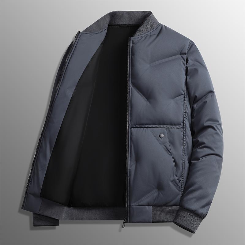 New Down Cotton Jacket for Men's Baseball Collar Jacket for Winter Business Casual Thickened Thermal Jacket for Cotton Jacket