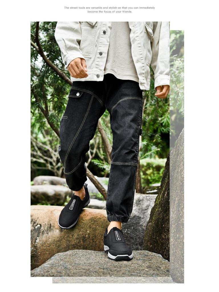 Herren Übergröße Rutschfeste Lässige Slipper-Sneaker - Leicht, Abriebfest, Weiche Sohle zum Gehen im Freien.