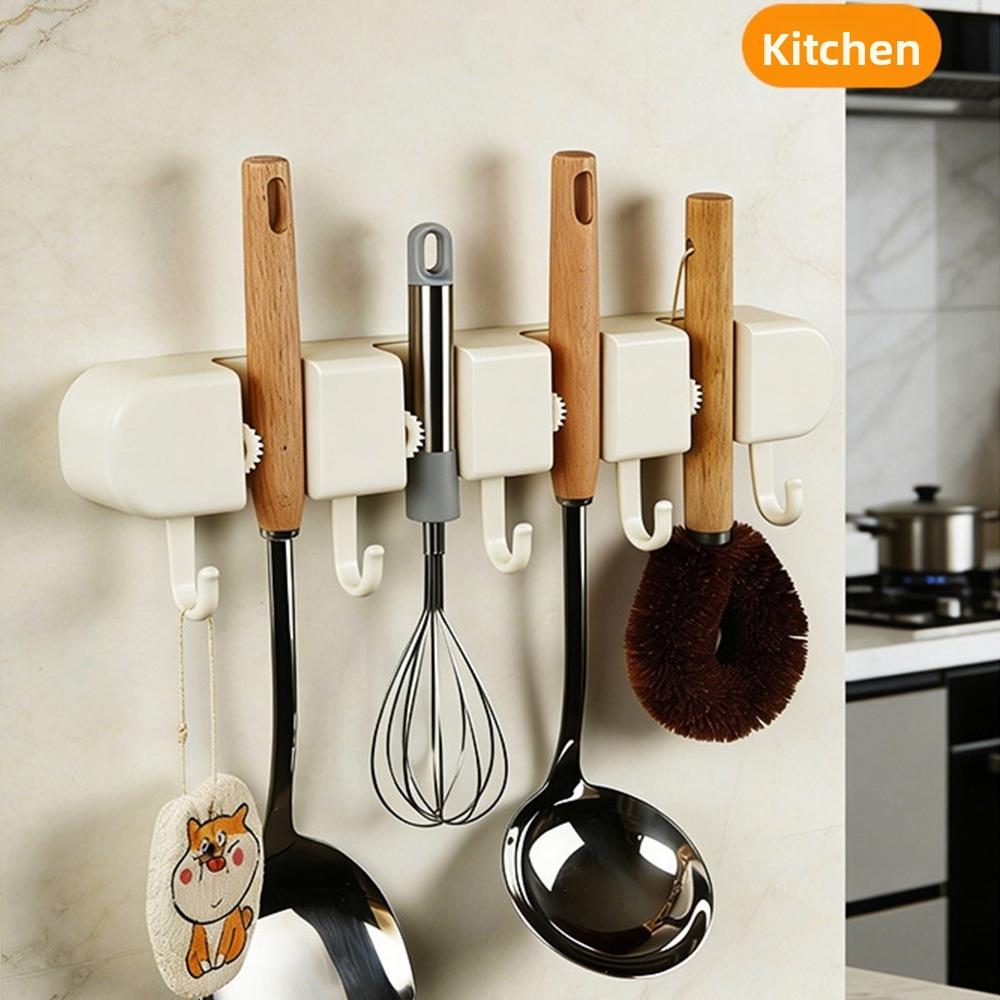 Wall Mounted Mop Clip Automatic Adjustable Mop Storage Rack New Mop Holder