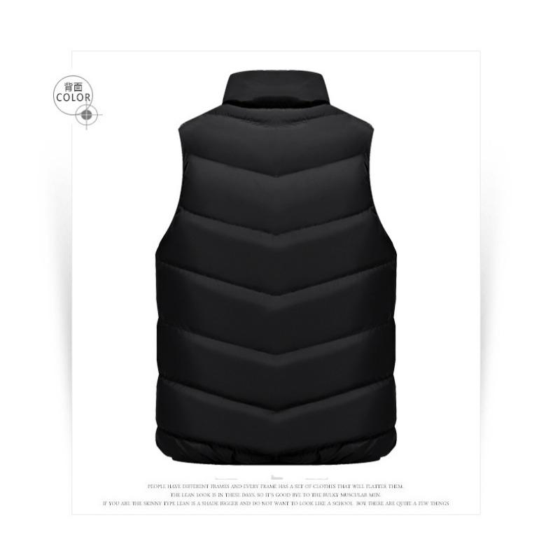 Gilet imbottito spesso senza maniche da uomo, giacca invernale casual