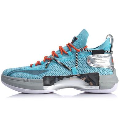 Li Ning Flash 6 Premium Comfortable Versatile Durable Breathable Mid-Top Basketball Shoes Men Sneaker Crystal-Blue ABAQ001-3