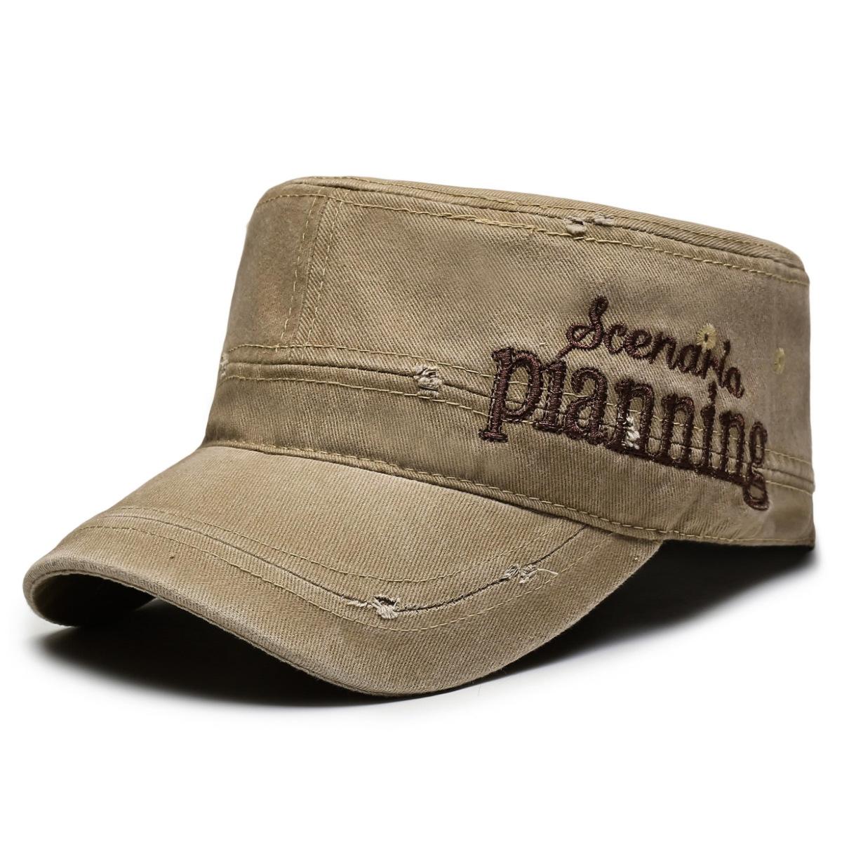 

Vintage Denim Flat Hat Men s Sunshade Sunscreen Embroidered Letters Cap Outdoor Hat