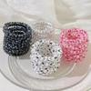 Candy Color Hair Rope Girl Telephone Wire Star Pattern  Elastic Hair Band Frosted Spiral Cord Rubber Hair Tie Stretch Headband