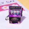 Emulation Fruit Machine võtmehoidja, pöörleva masina võtmehoidja ripats, armas mänguauto võtmehoidja meestele, naistele